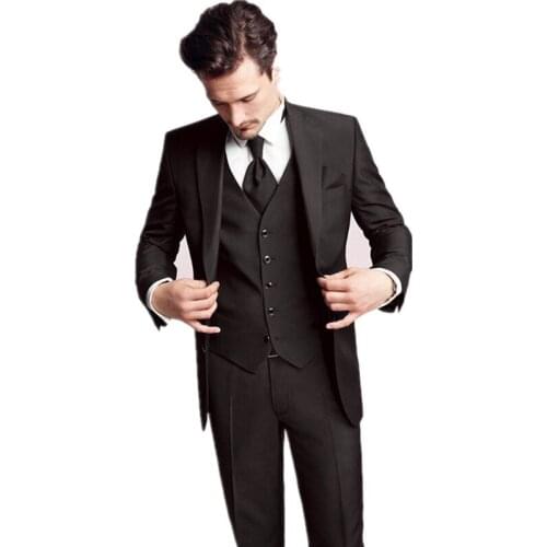 The groom suits fashion men blazers two button men suits high Quality Bridegroom/groom Tuxedo (jacket+pants+vest)