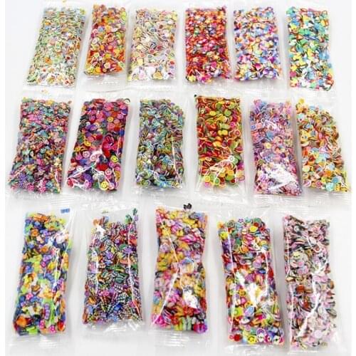 1000Pcs Clay Resin Filling Craft Fruit Leaf Flower Pattern Colorful Mixed Filler for DIY Epoxy Resin Jewelry Nail Art Decoration