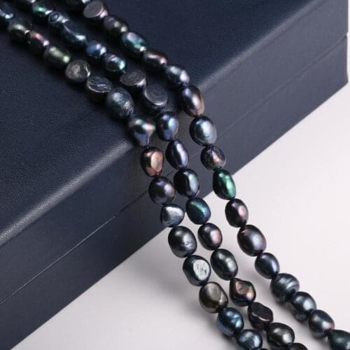 Freshwater Pearl Loose Irregular Black Beads 6-7 Mm For DIY Bracelet Earring Necklace Sewing Craft Jewelry Accessory
