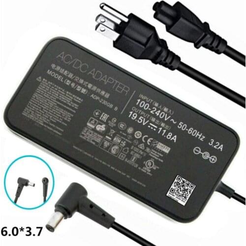 New 19.5V 11.8A 230W Slim Laptop Charger for Asus ROG Zephyrus GX501 GX501V GX501VI GX501VI-XS75 GX501VI-XS74 Ac Power Adapter