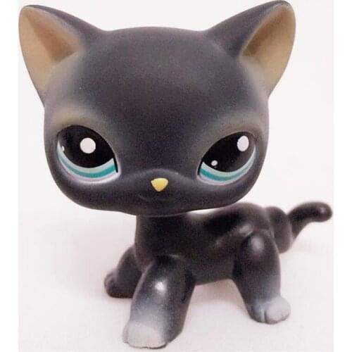 Nwe Old pet shop toys standing short hair cat original kitten fox puppy dog cute animal for girls collection
