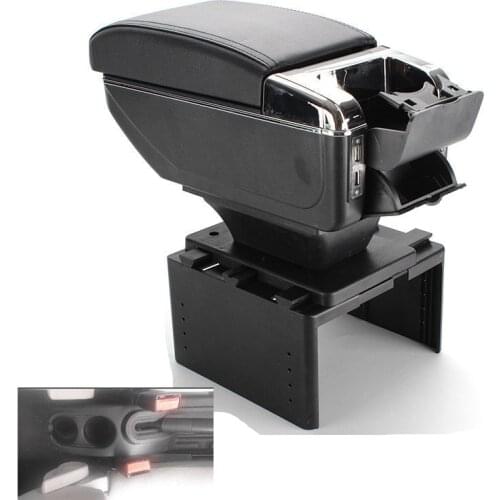 For citroen C3 armrest box central Store content box decoration products accessories With USB interface