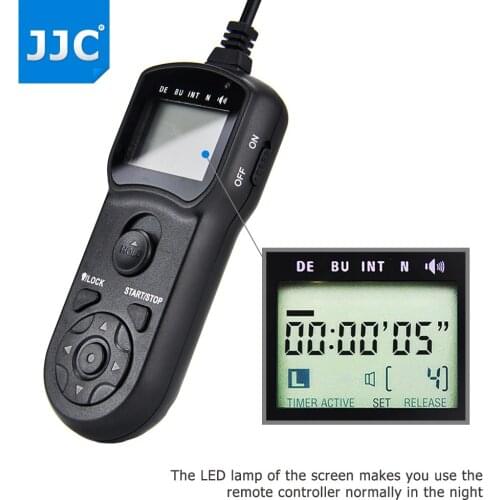JJC Intervalometer Timer Remote Control Controller Shutter Release for Canon EOS R5 R6 850D 750D 700D 90D 80D 70D 5D Mark II III