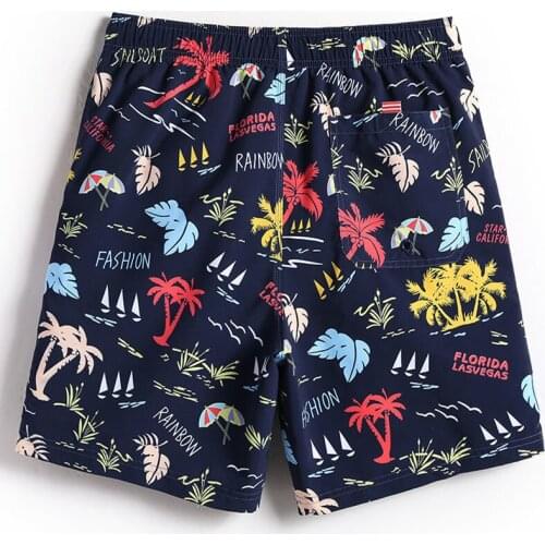 Sports Casual Swimwear Men Riding Off The Beach Men Swimwear Loose Five Pants Bathing Suit Men Fashion Breathable Man Swimsuits