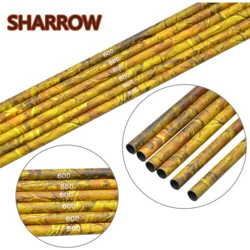 6/12pcs 30" Archery Pure Carbon Spine 600 Camo Arrows Shaft ID6.2 mm Carbon Arrow DIY Tools For Bow Hunting Shooting Accessories