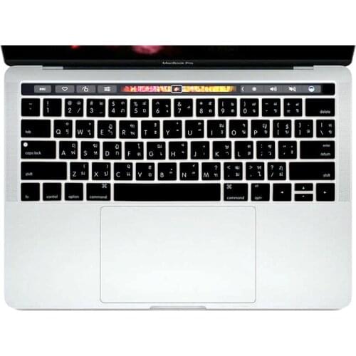 Thailand Thai Language Keyboard Skin Silicone Cover Protector For Macbook Pro 13 15 with Touch bar Model A1706 A1707