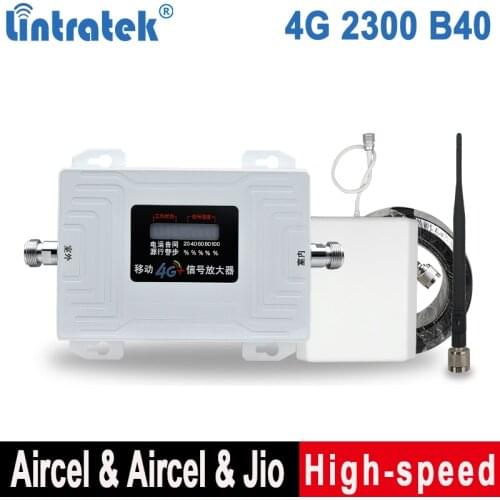 Lintratek TDD Band40 2300 1900 2600 Signal Booster Band38 1900 Band41 2600 TDD Mobile Phone Repeater 70dB AGC Amplifier Full Kit