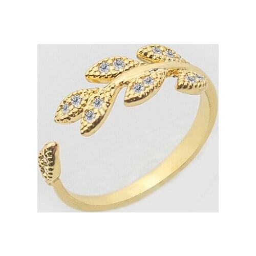 GORGEOUS TALE Engagement Wedding Jewelry Cocktail Party Rings For Woman Stainless Steel Gold Colors Leaf Female Hollow Rings