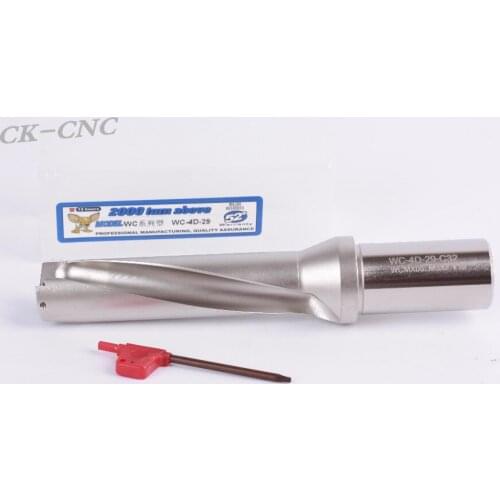 Hight quality WC-4D-29 C32 U drill indexable drill CNC TOOL 29mm-4D Machining length=116mm for WCMX050208 insert