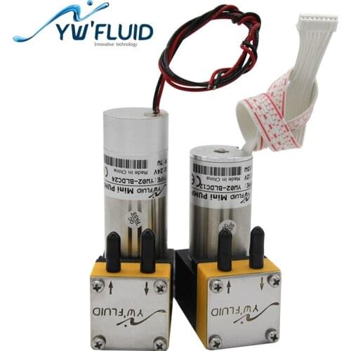 YWfluid 12V/24v 320ml/min micro diaphragm pump with brushless motor used for chemical dosing liquid dispenser YW02-A-BLDC