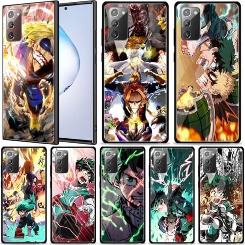 My Hero Academia Anime Tempered Glass For Samsung Galaxy Note 20 Ultra 10 9 8 Plus Lite A70 A50 A40 A30 A20 A10 Phone Case
