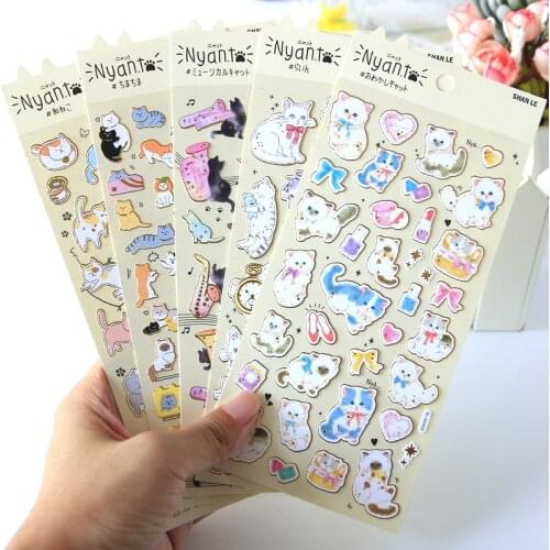 1pcs/1lot Kawaii Stationery Stickers Cute Cat Diary Planner Decorative Mobile Stickers Scrapbooking DIY Craft Stickers