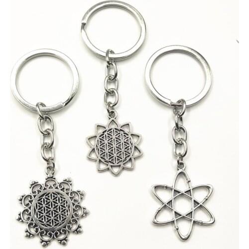 1pcs Seed Of Life Charms Flower Of Life Keychains For , Friendship Best, Friend Jewelry, Diy Handmade