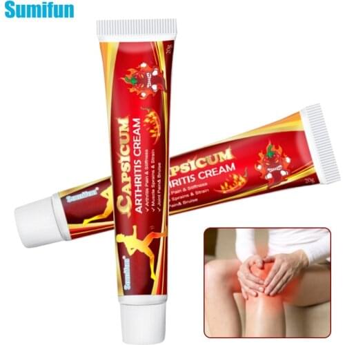 1Pc 20g Sumifun Pain Relives Treatment Cream Red Peper Synovial Cream Relieves Shoulder Joints Knee Pain Ointment Medical Balm