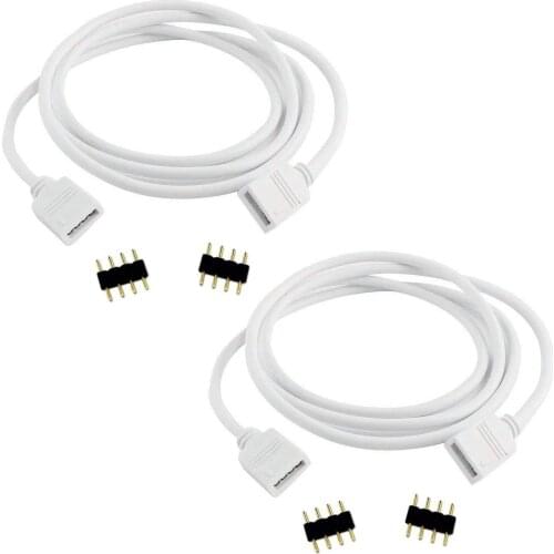 10M 5M 3M 2M 1M 30CM 5 PIN 4 pin led connector Extension Cable cord Wire with needle for SMD 5050 2835 RGBW RGB LED Strip light
