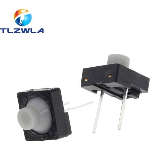 100PCS Touch switch 8*8*5 Pin 5H Silica Gel Silent Button 8*8*5MM Two Feet Pin Conductive Silicone Button switch 2pin 8x8x5 mm