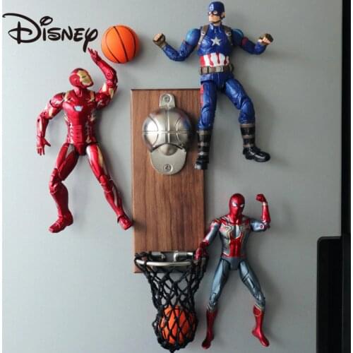 Disney Marvel 3D Refrigerator Magnets Iron Man Spiderman Refrigerator Magnets Decorative Stickers Message Stickers