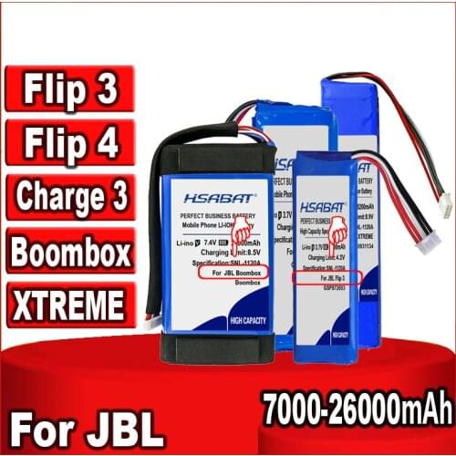 HSABAT 7000mAh GSP872693 01 Speaker Battery for JBL Flip 4 Flip4 Special Edition for JBL Flip 3 Flip3 GRAY GSP872693 P763098 03