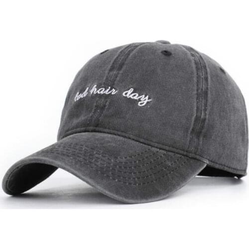 Which in shower unisex washed cotton bad hair day baseball cap hip hop letter embroidery snapback hat for women or men sun hat