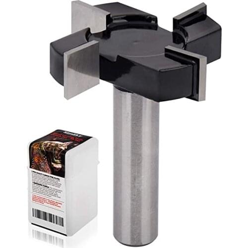 CNC Spoilboard Surfacing Router Bits, 1/2 inch Shank 2 inch Cutting Diameter, Slab Flattening Router Bit Planing Bit Wood