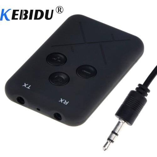 Kebidu 2 in 1 Bluetooth4.2 Transmitter Receiver Wireless Adapter 3.5mm Audio Adapter for phone TV DVD