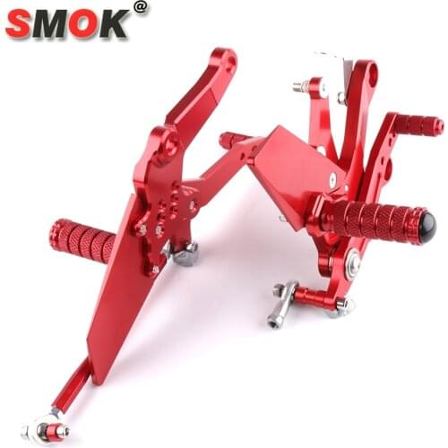 SMOK Motorcycle Accessories CNC Aluminum Alloy Rear Set Rearset Footrest Foot Rest Pegs For Kawasaki Ninja 400 2018