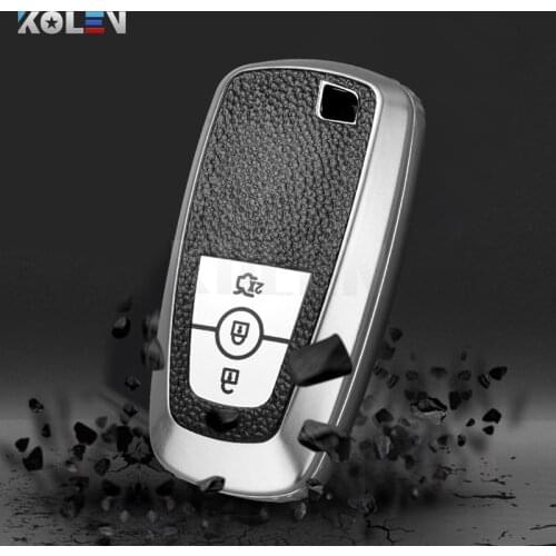 Leather TPU Car Remote Key Case Cover Shell Fob For Ford Fusion Mustang Explorer F150 F250 F350 Ranger Mondeo Auto Accessories