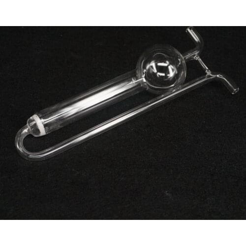 10-75ml Lab Clear Glass Porous Absorbing Tube U-shape Gas Sampling Bottle Ware