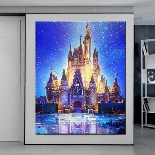 Cartoon scenery Star Castle 5D Diy Diamond Painting Full Square rhinestone Embroidery Mosaic children Home Decoration