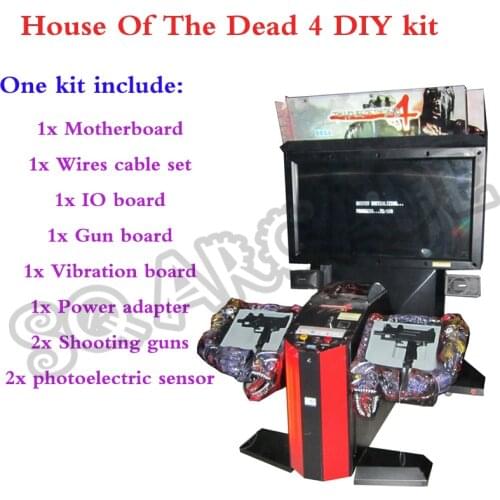 House Of The Dead 4 Mainboard DIY kit with guns/mainboard/Vibration board etc Coin Operated Simulator Gun Shooting arcade game