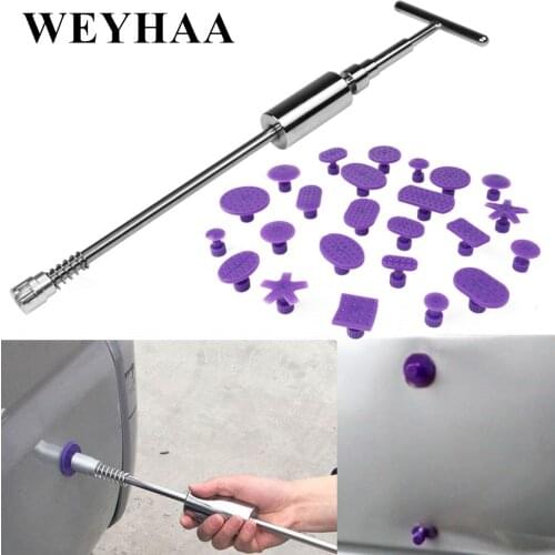 Tools Kit DIY Car Paintless Dent Repair Dent Puller Slide Hammer Reverse Hammer Glue Tabs Fungi Suction Cup for Dent Remove