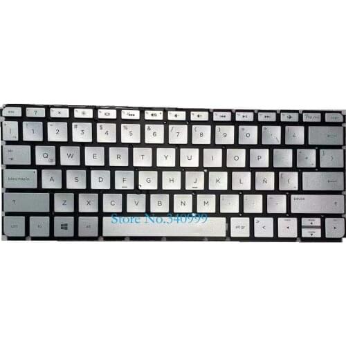 New Latin Keyboard For HP Envy 13-D 13-D010CA 13-D010NR 13-D023CL 13-D040WM 13-d002la Silver Backlit