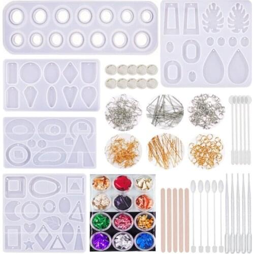 Earrings Epoxy Resin Molds Jewelry Pendant Silicone Mould DIY Crafts Necklace Keychain Casting Tools