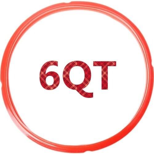 Silicone Sealing Ring 6/8 Quart For Instant Pot Electric Pressure Cooker-6 quart red
