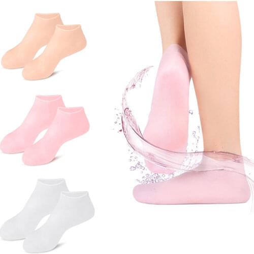 Silicone Moisturizing Spa Gel Heel Socks Exfoliating And Preventing Dryness Cracked Dead Skin Remove Protector Pain Relief Tools