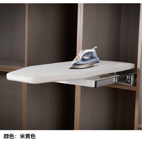 Cloakroom household folding wardrobe ironing board hidden ironing board electric iron rack push pull damping ironing