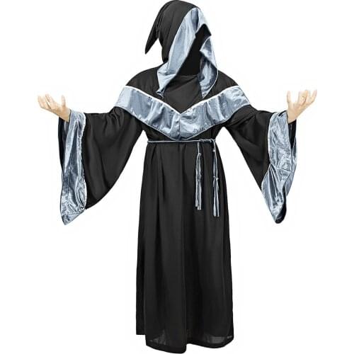 Medieval Wizard Cosplay Halloween Costume For Men Priest Monk Middle Age Renaissance Costumes Ancient Clothing Vintage Christian