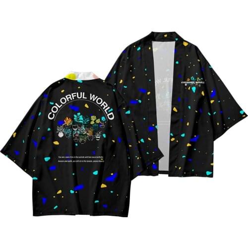 Traditional Japanese Summer Couple Clothing Kimono Pants Men Retro Yukata Asian Fashion Tang Suit Harajuku Hanfu Jacket