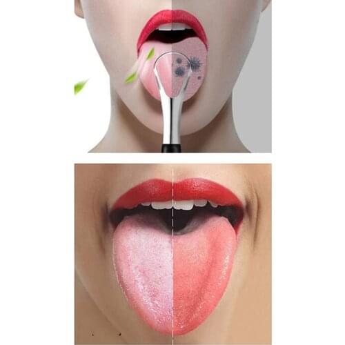 1PC Useful Tongue Scraper Stainless Steel Oral Tongue Cleaner Medical Mouth Brush Reusable Fresh Breath Maker
