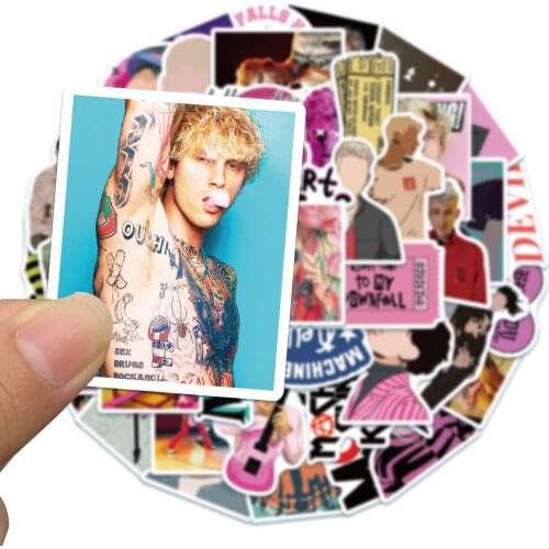 10/50PCS Hot Singer MDK Decal Stickers Rapper Machine Gun Kelly Graffiti Stickers for Motorcycles Car Skateboard Bike Suitcases
