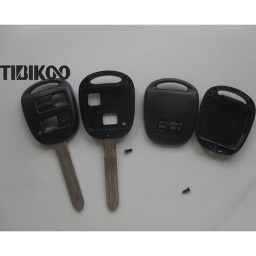 2 Buttons Remote Key Shell TOY43 Blade For Toyota Camry/Corolla/Prado/Yaris Replacement Key Cover