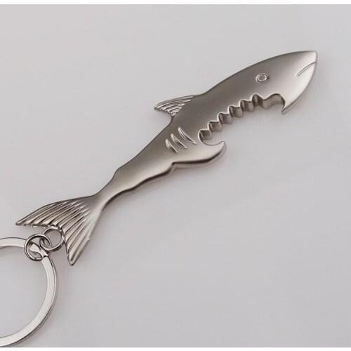 200pcs /lot Shark Shape Beer Bottle Opener with Key Ring