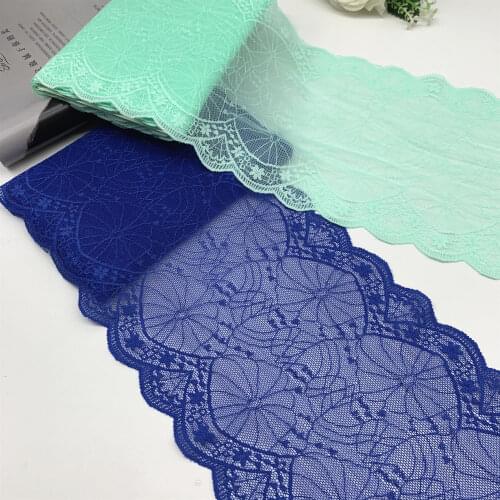 3y/lot 18.50cm Elastic Lace Trim Summer Mint Green DIY Craft Sewing Supplies Dress Fabric Accessory For Bikini Underware Lace