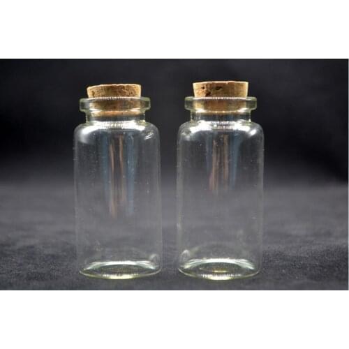 50pcs/lot 30*60*17mm 25ml Glass Bottles With Cork For Wedding Holiday Decoration Christmas Gifts perfume vial pendants