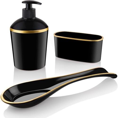 Acrylic Luxury 3-Piece Gilded Kitchen Set - stylish looking