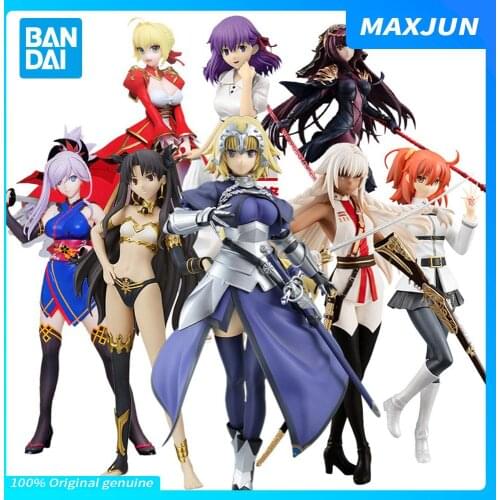 BANDAI Anime Fate/stay night Anime Figures Saber Rin Tohsaka Mash PVC Model toys Fate/ZeroFGO series Collection Fate/Grand Order