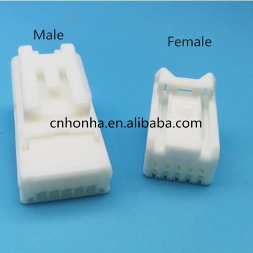 Free shipping 10 Pin female male unsealed automotive wiring harness connector with terminal 6098-3909 6098-3869