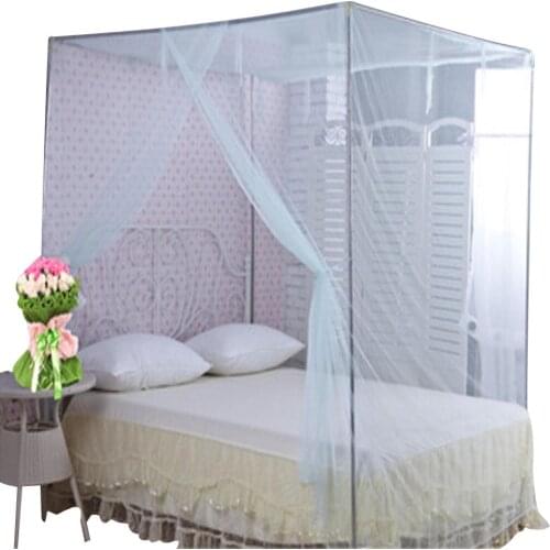 Fast Delivery ! 150x200cm Rectangle Mosquito net bed Polyester Student Sleeping Curtain Bed Canopy Net Full Queen King Size Net