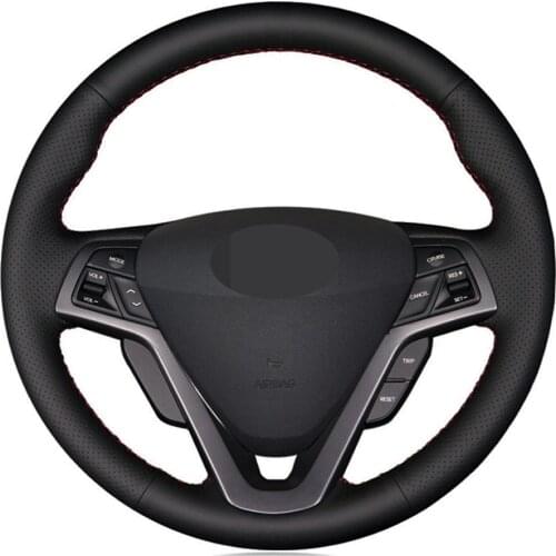 Car Steering Wheel Cover Black Artificial Leather For Hyundai Veloster 2011 2013 2012 2014 2015 2016 2017