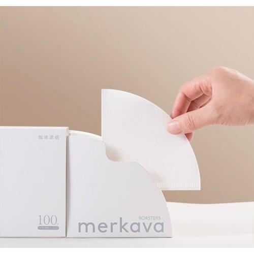 100PCS/Box Coffee filter paper drip type V60 filter cup Dustproof hand coffee Coffee powder filter paper Hand coffee paper